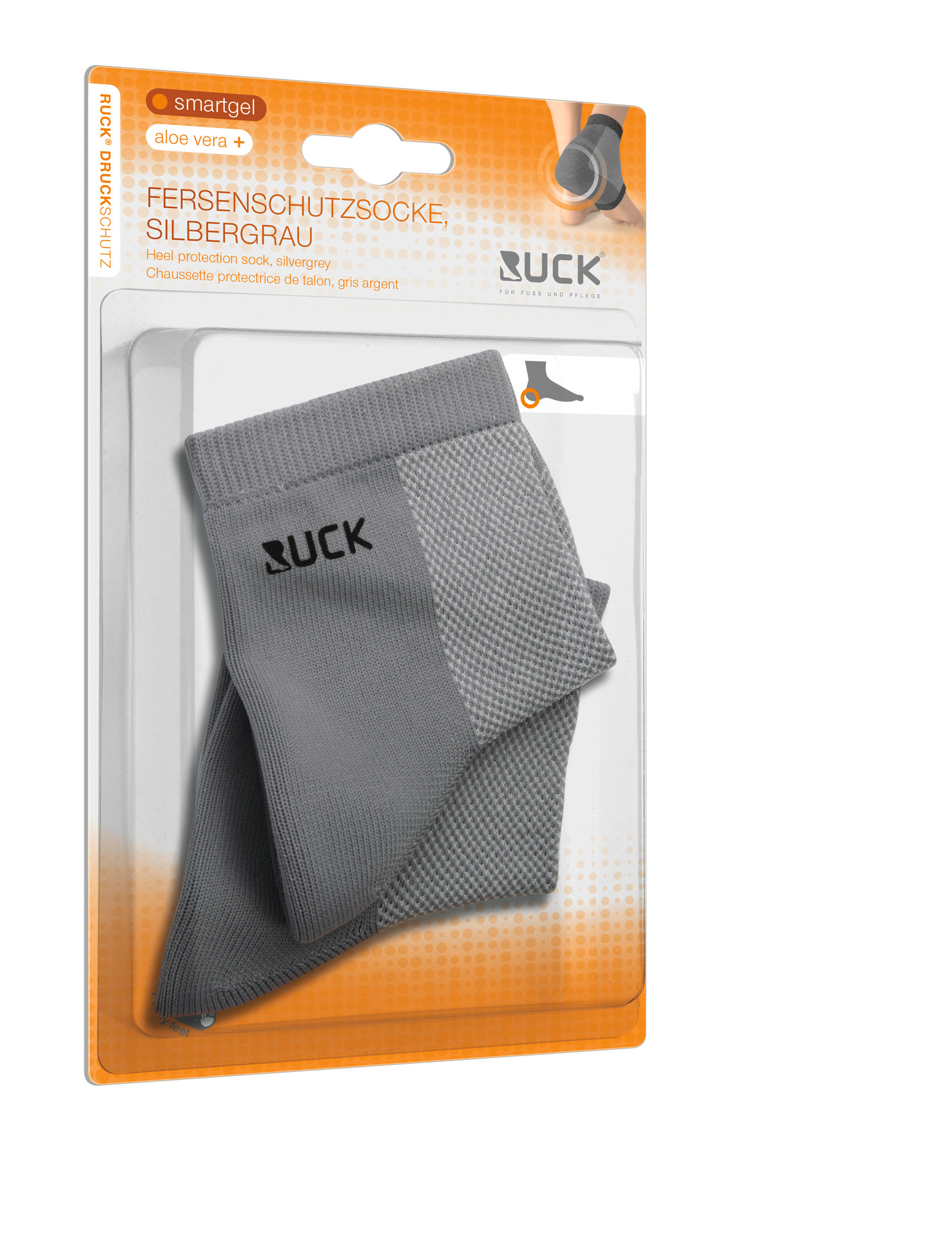 Προστατευτική κάλτσα για προβλήματα πτέρνας με ειδική επένδυση σιλικόνης RUCK®smartgel